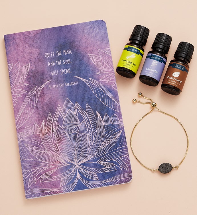Quiet the Mind Journal & Aromatherapy Gift Set